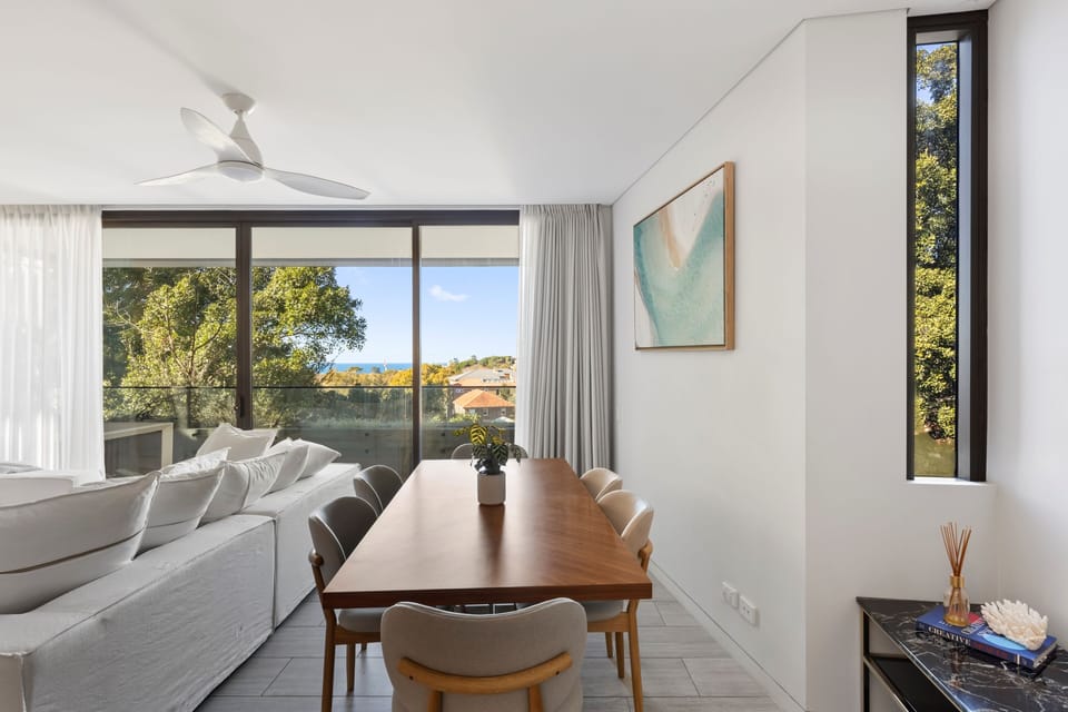 Dining Area with Balcony View