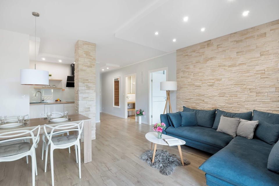 You can relax on the sofa, which can be turned into a double bed.