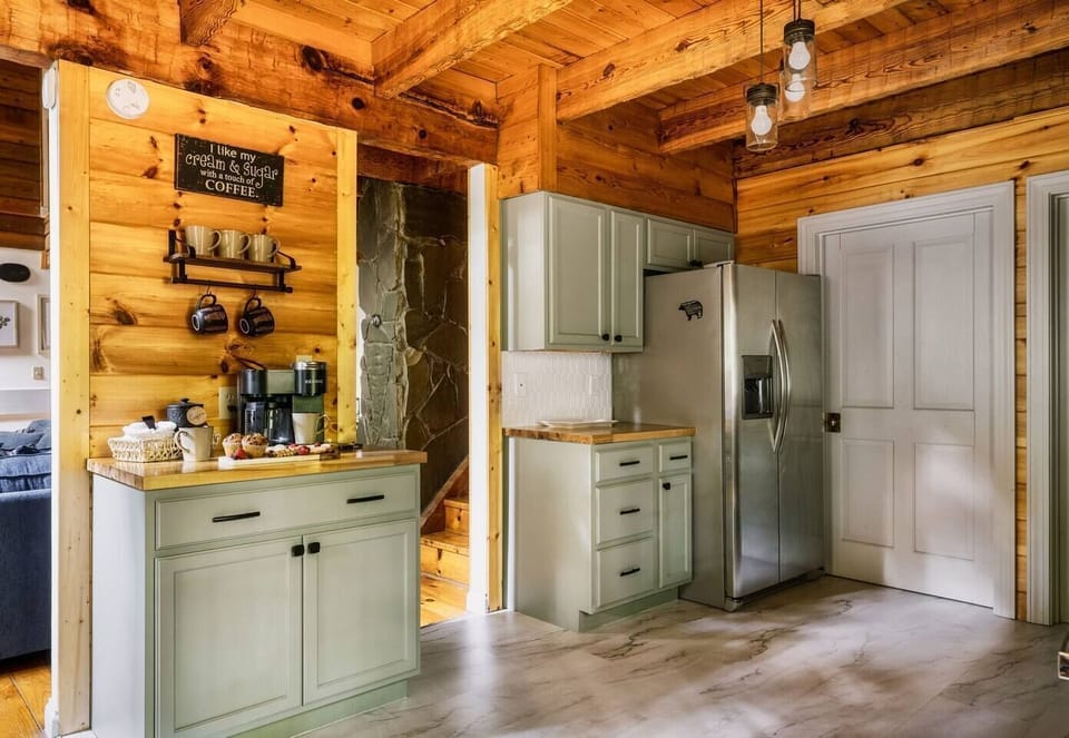 Charming details meet modern convenience in this beautifully designed kitchen, ideal for preparing meals after a day of adventure.