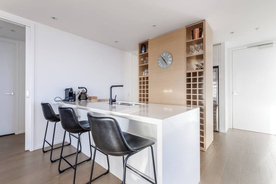 Start your mornings at the breakfast bar, perfect for coffee or casual bites.