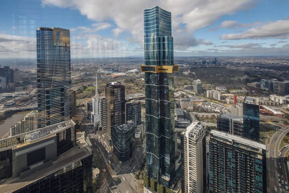 From sunrise to sunset, the apartment offers a cinematic backdrop of Melbourne’s landmarks.