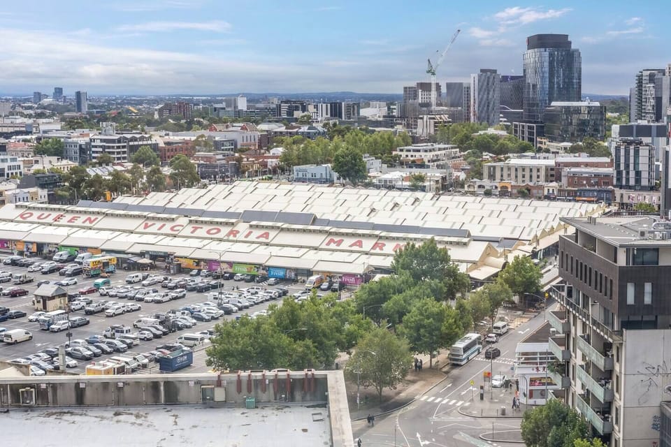 Take a short stroll to Queen Victoria Market, visible from your room window, to explore vibrant cafés and local shopping.