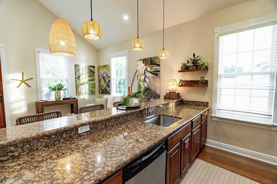 Fully Equipped Kitchen with Granite Countertops