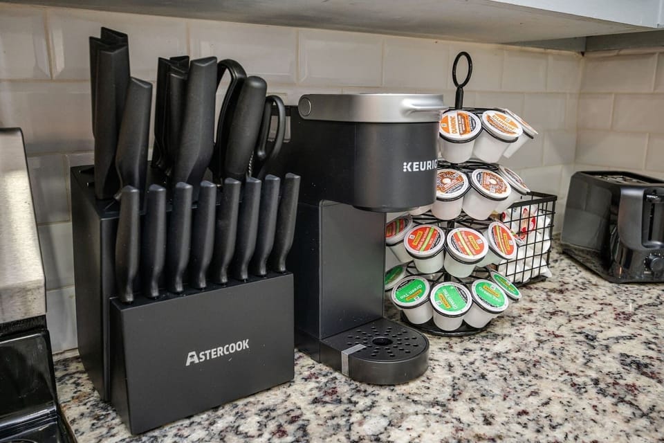 Enjoy complimentary coffee with a fully stocked Keurig station. 