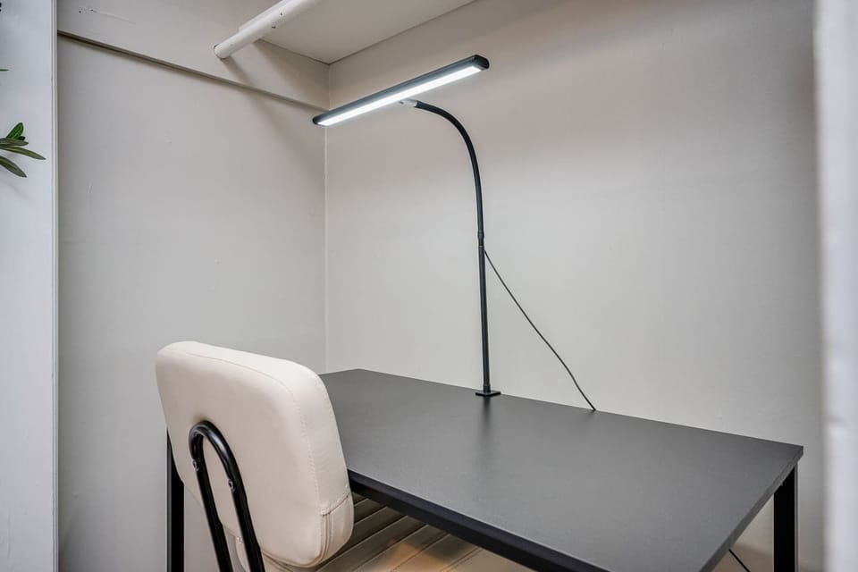Dedicated closet office ideal for remote work or studying. 