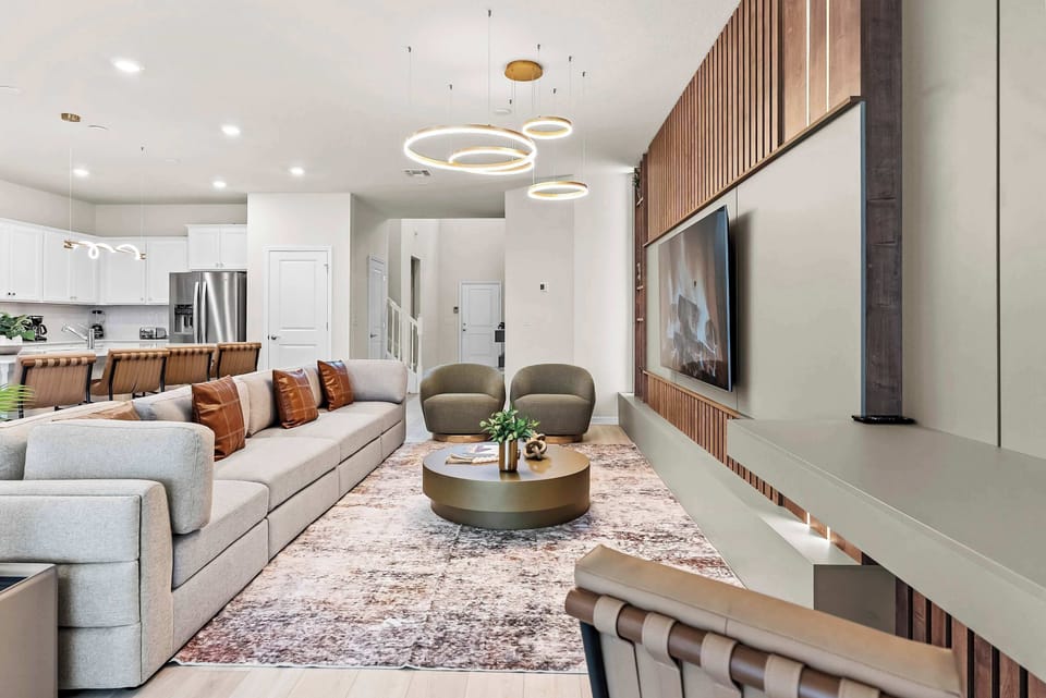 House (Multiple Bedrooms) | Living area | 50-inch TV with cable channels