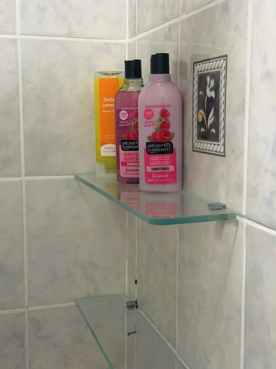Combined shower/tub, deep soaking tub