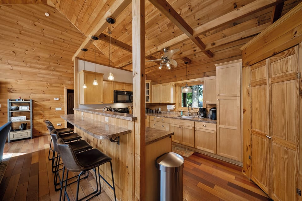 Spacious Kitchen with Bar Seating
