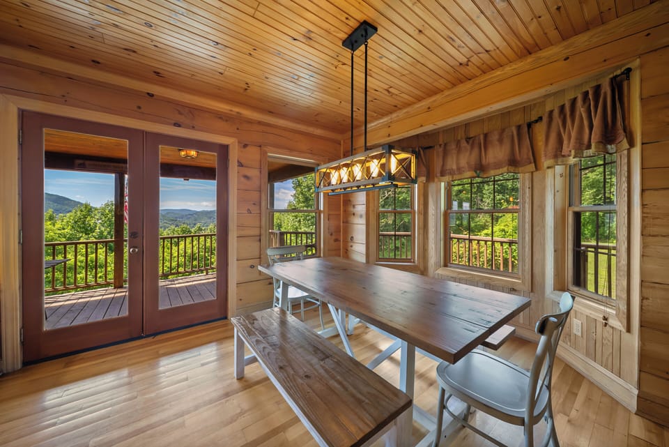 Dining Area Surrounded by Windows