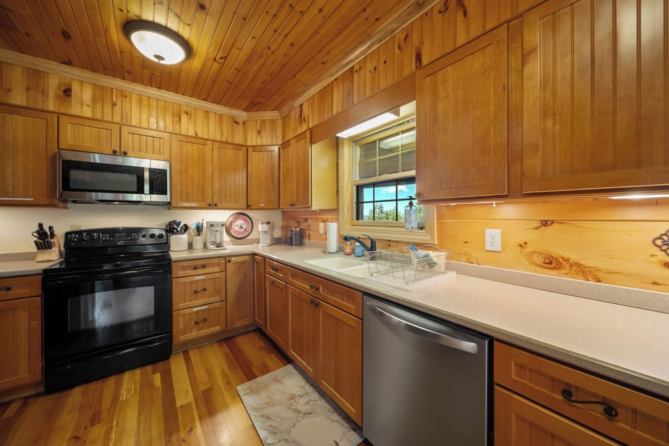 Plenty of Counter Space in the Guest Friendly Kitchen