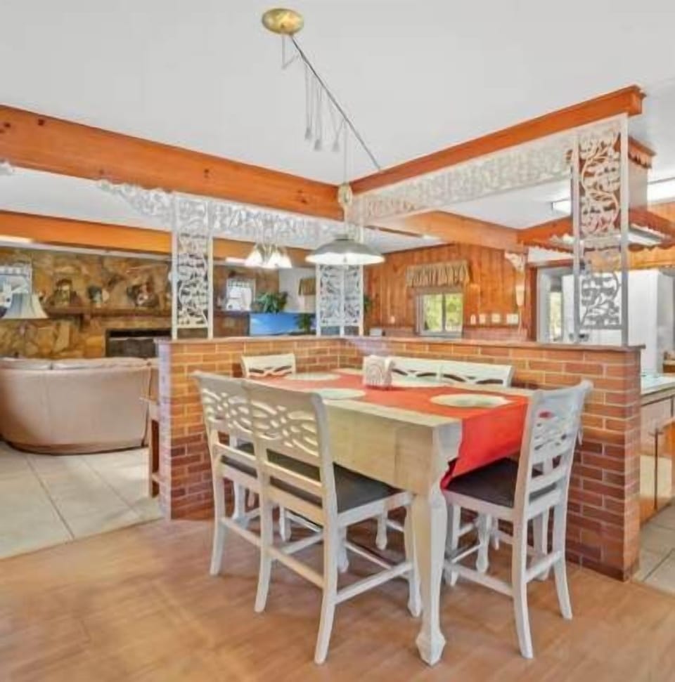 Open dining area beside the kitchen