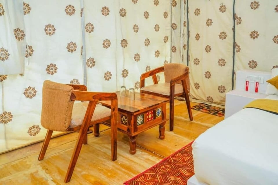 Tent, Balcony, Resort View | Desk, blackout drapes, iron/ironing board (on request), WiFi (free)