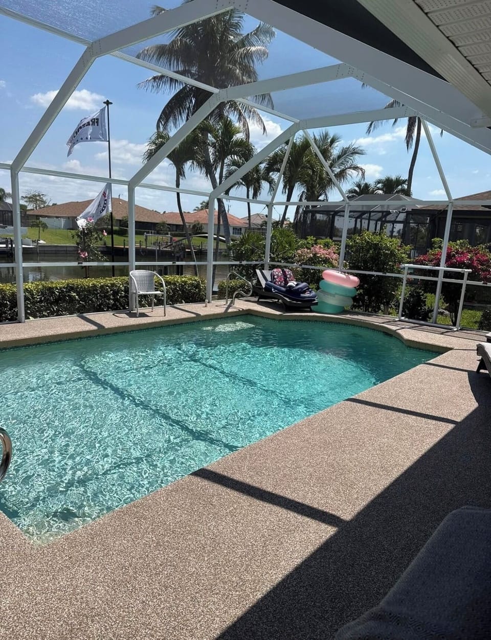 Pool with covered lanai