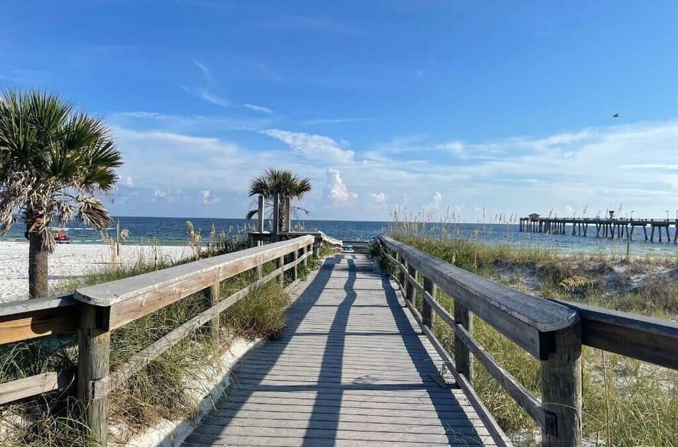 Take the scenic boardwalk directly to the beautiful Gulf of Mexico, where sugar-white sand and crystal-clear emerald waters await just minutes from your vacation home.