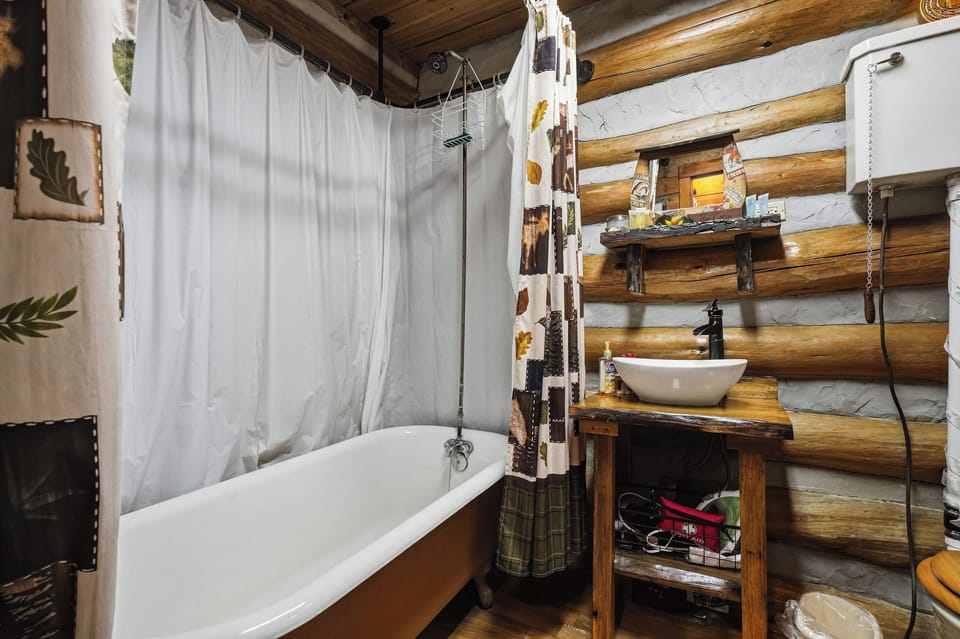 Old-world charm, right down to the bathtub