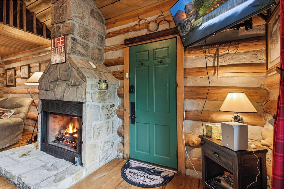 Cozy fireplace