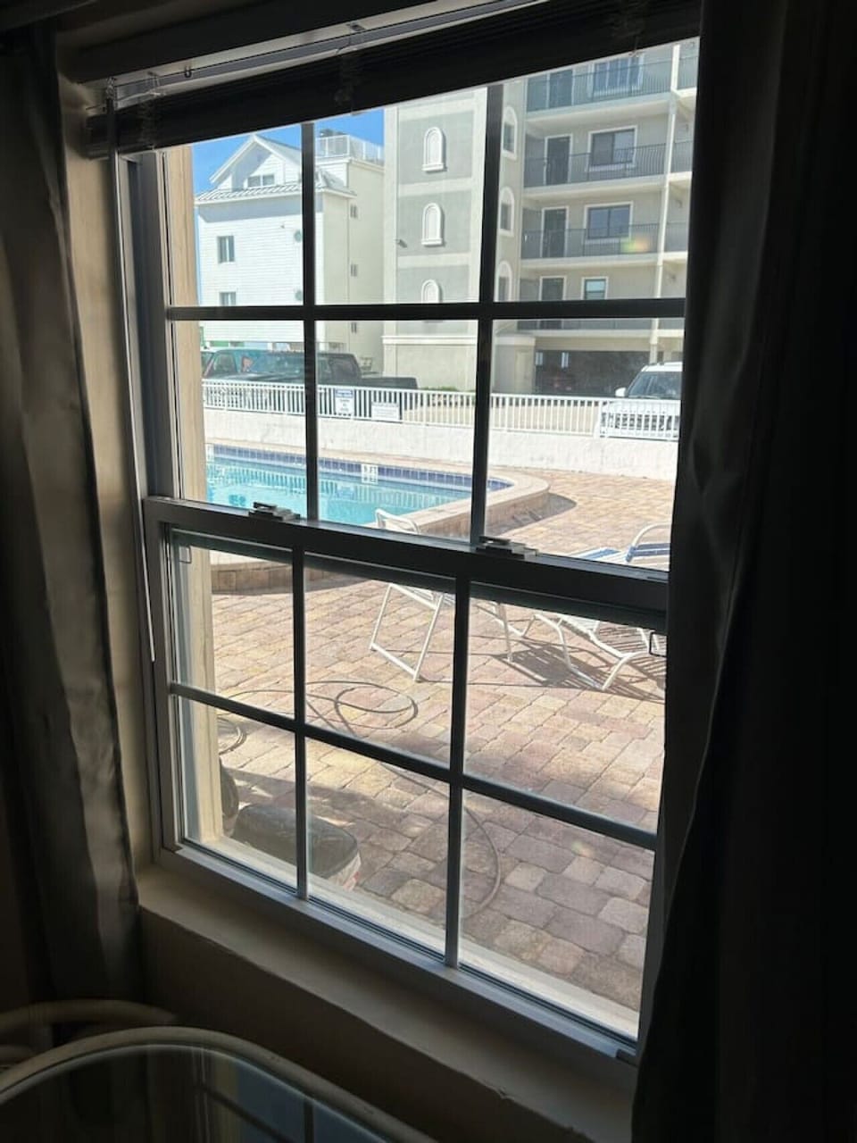 Pool view from bedroom