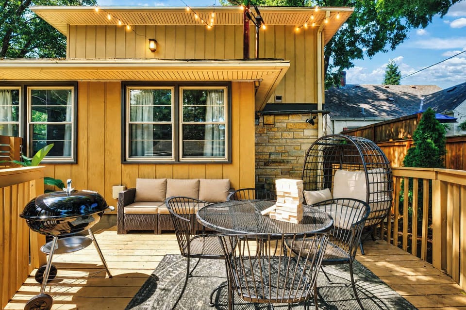 Spend time together in the fenced backyard, perfect  for laughter, conversation, and tasty meals on the BBQ grill