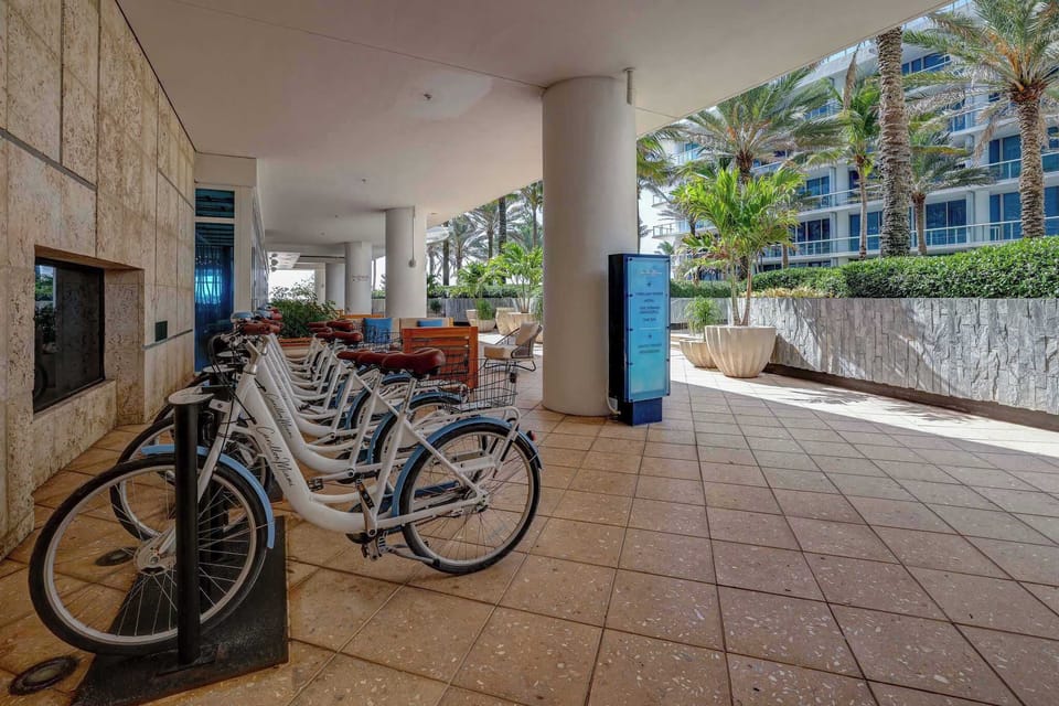 Explore Miami Beach like a local. Bike rentals are available on-site (rental fees apply) for a scenic, breezy ride down the oceanfront boardwalk