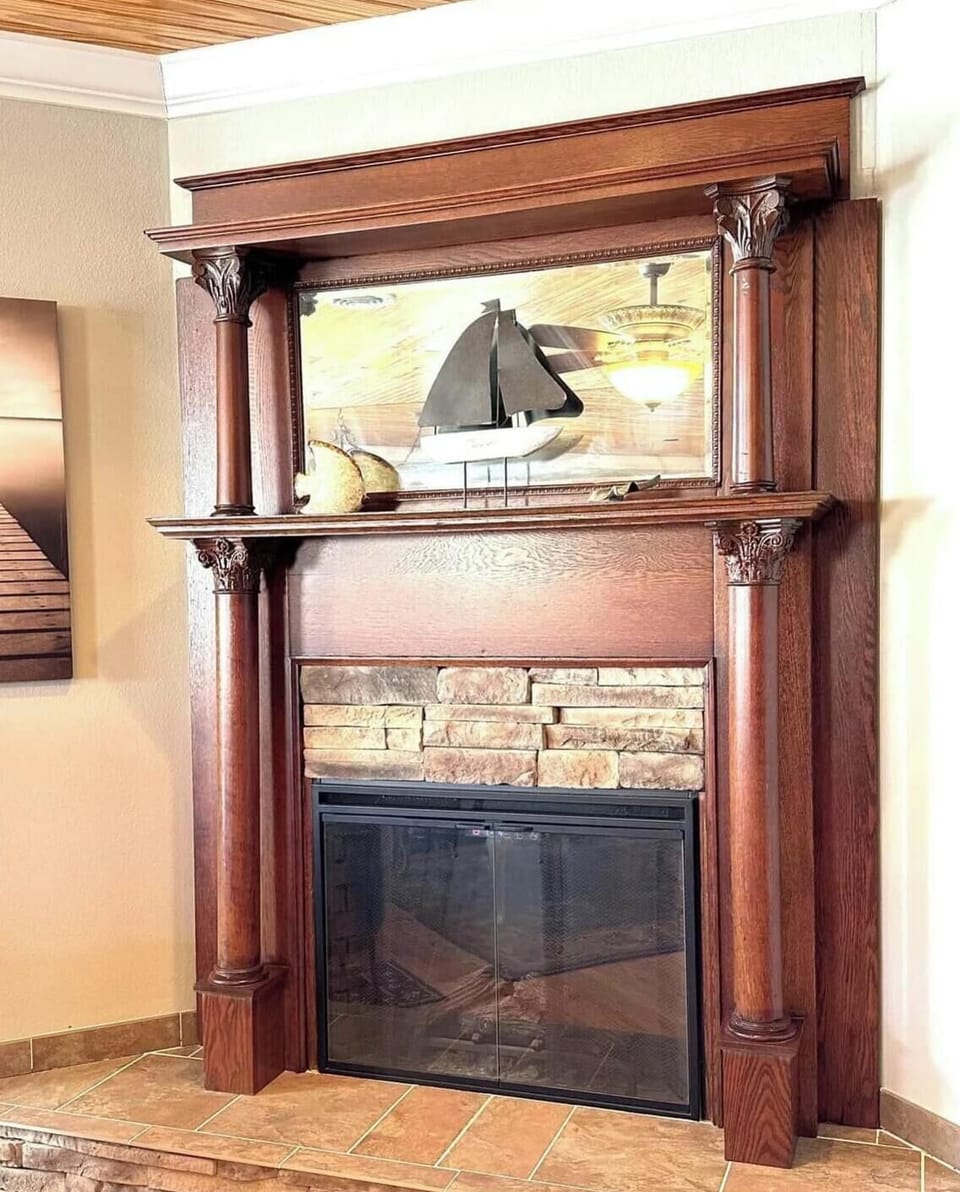 Gameroom - View of Antique Fireplace