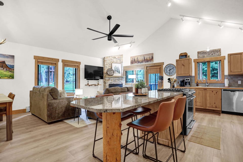 Main Level with large kitchen island with seating for 4