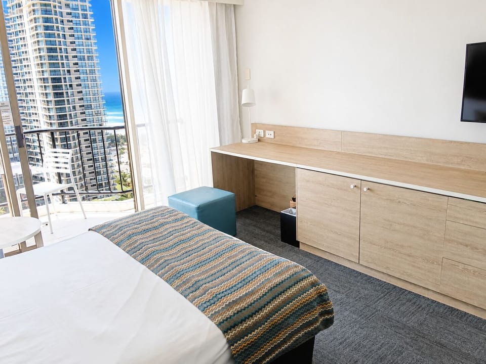 Standard Room, 2 Double Beds, Non Smoking, Partial Ocean View