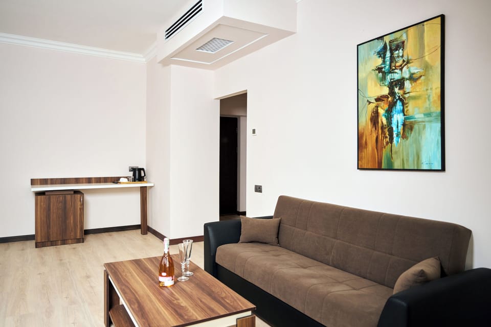 Senior Double Room, City View | Living area