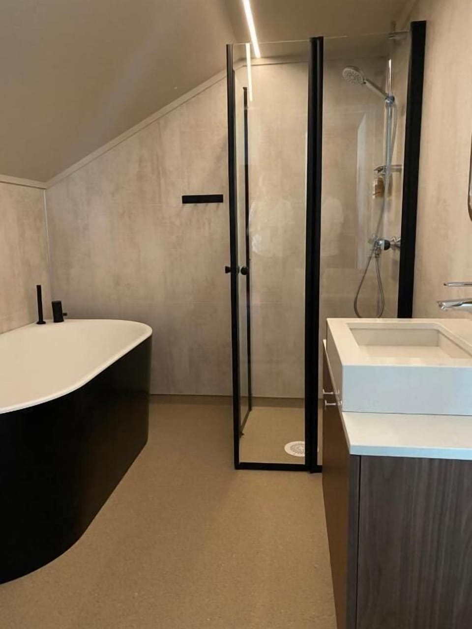 Family Room | Bathroom | Shower, hair dryer, towels, soap