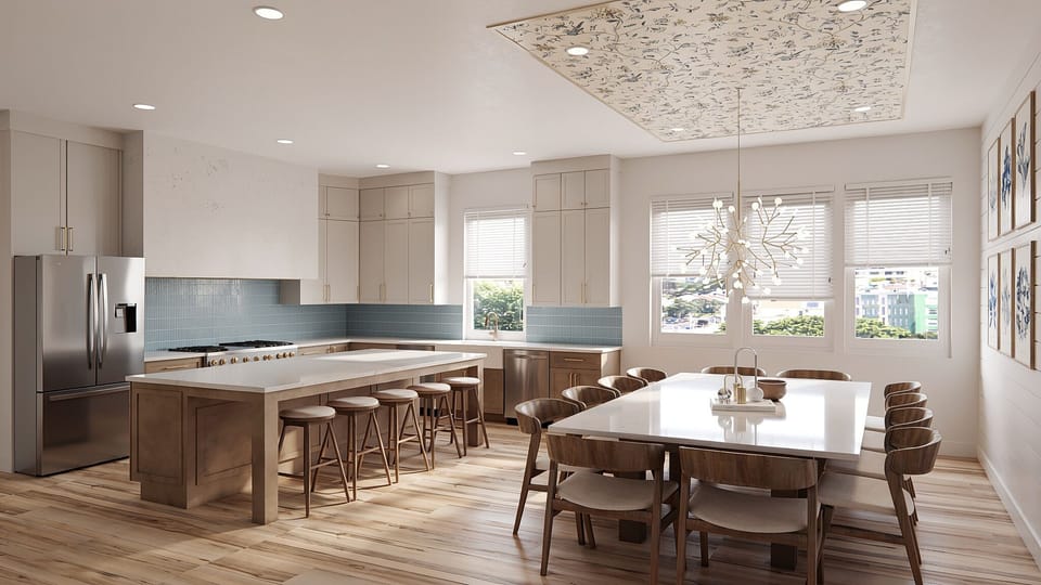Dining Area – Seats 12 with additional seating at the kitchen island | Rendering