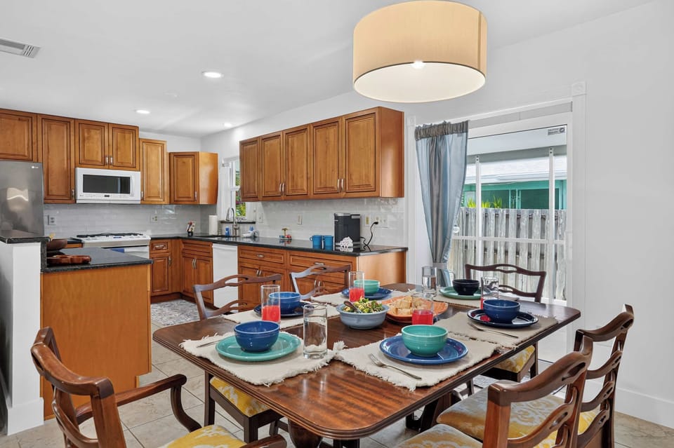 Fully stocked kitchen — everything you need for a week or longer.