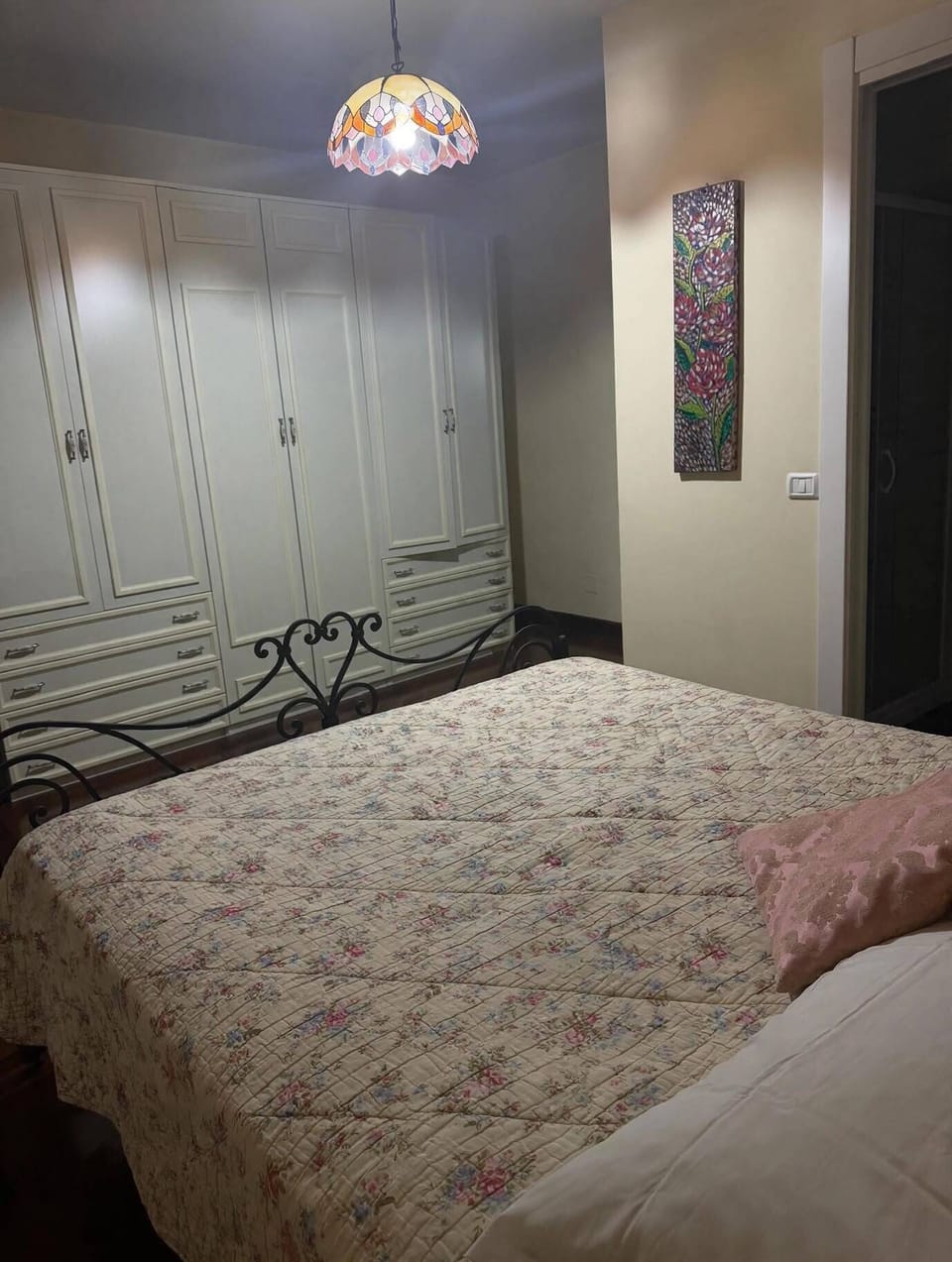 Blackout drapes, iron/ironing board