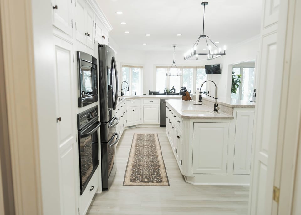 Kitchen area with everything you need for a stay in getaway!