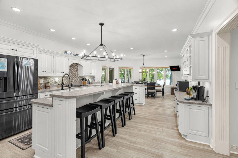 Kitchen area with everything you need for a stay in getaway!