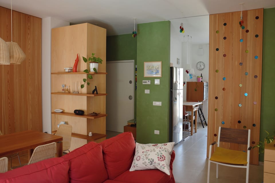 Living room & kitchen.