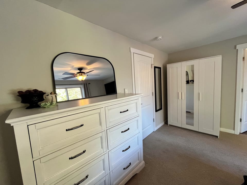 Bedroom dresser and mirror