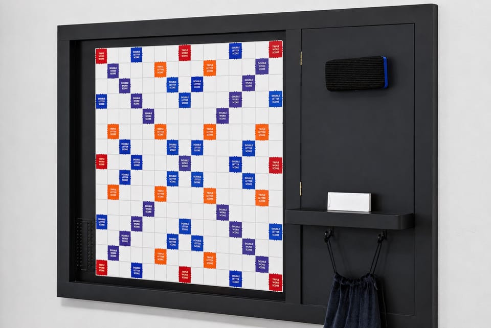 Wall Mounted Scrabble for Family Fun! 