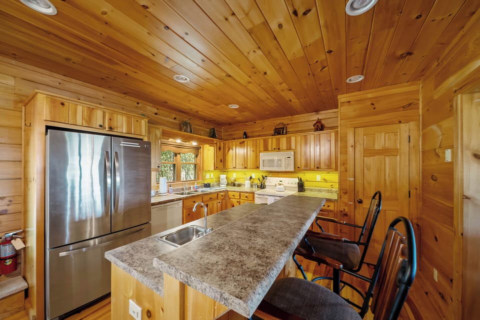 Kitchen with Seating at the Island Bar