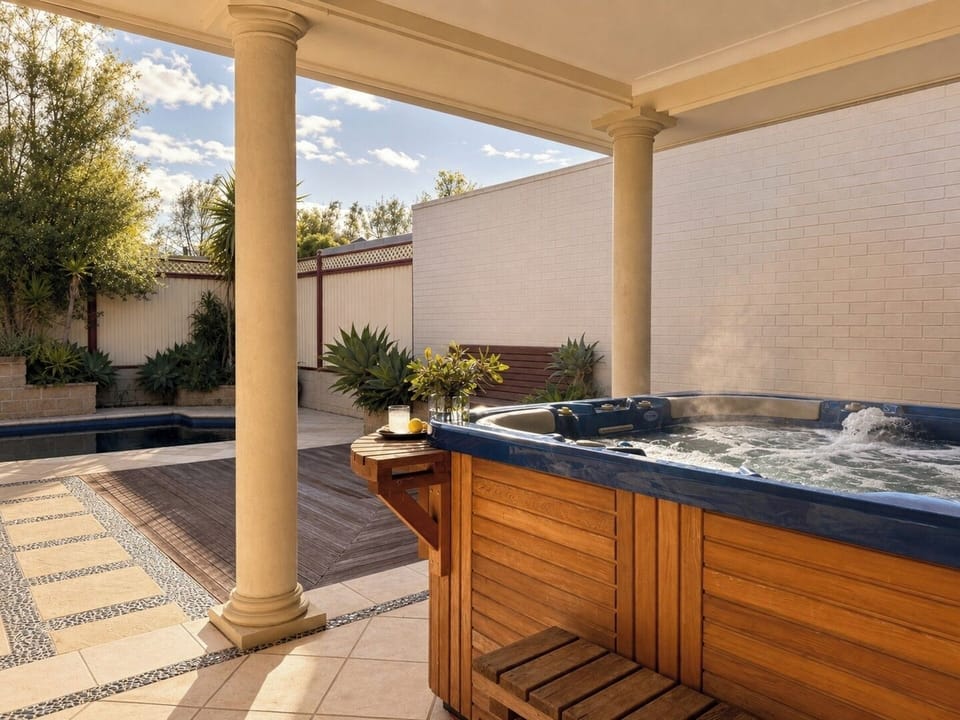 Outdoor spa tub