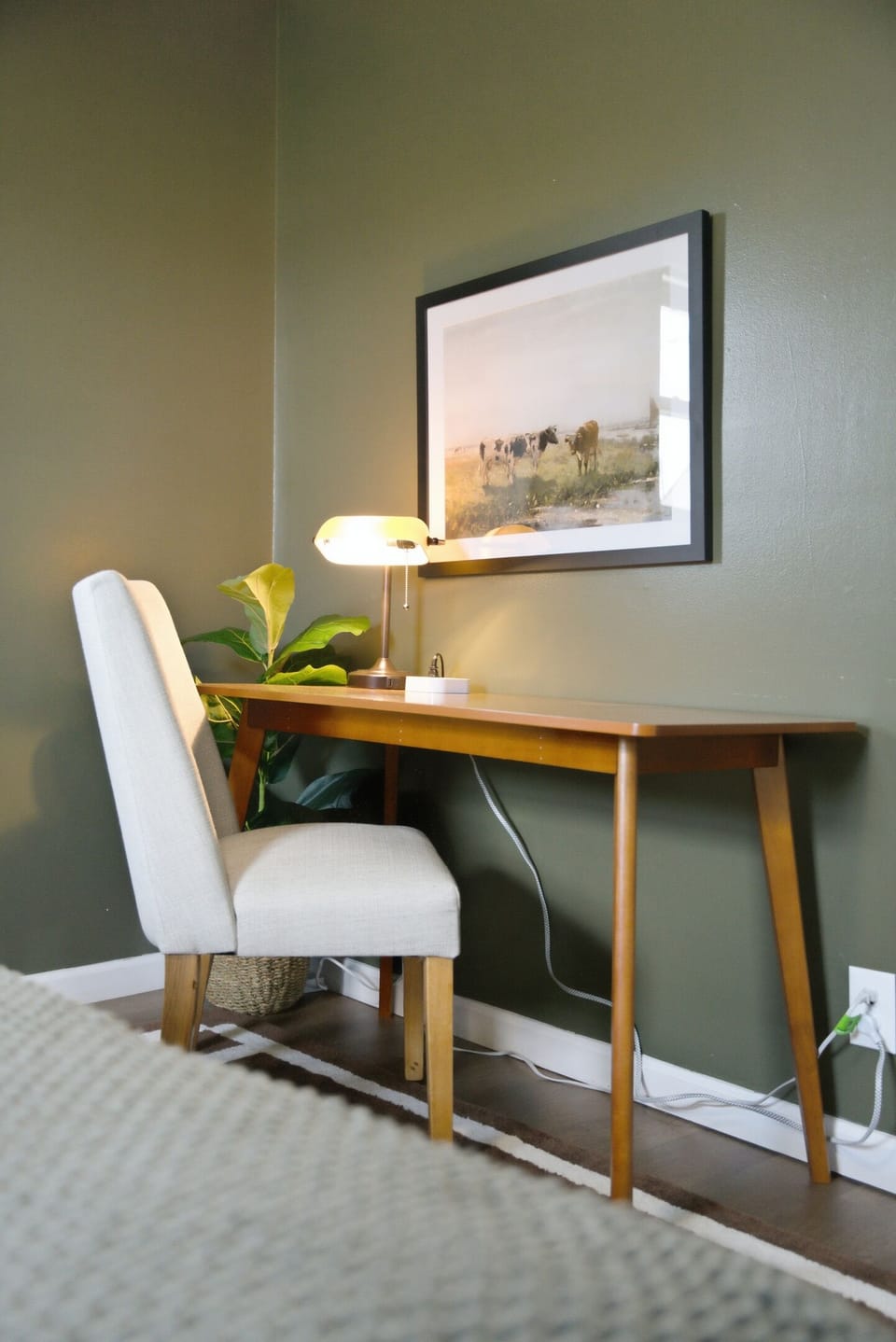 Need to check in with work? Bedroom 3 includes a dedicated desk and comfortable chair for a convenient work-from-home setup during your stay.