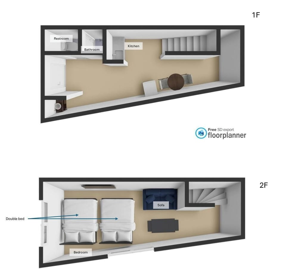 House, Multiple Beds, Non Smoking | Floor plan