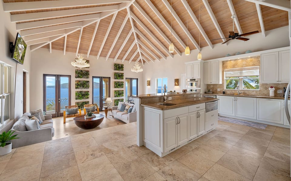 Huge vaulted ceilings give height and grandeur to the space.