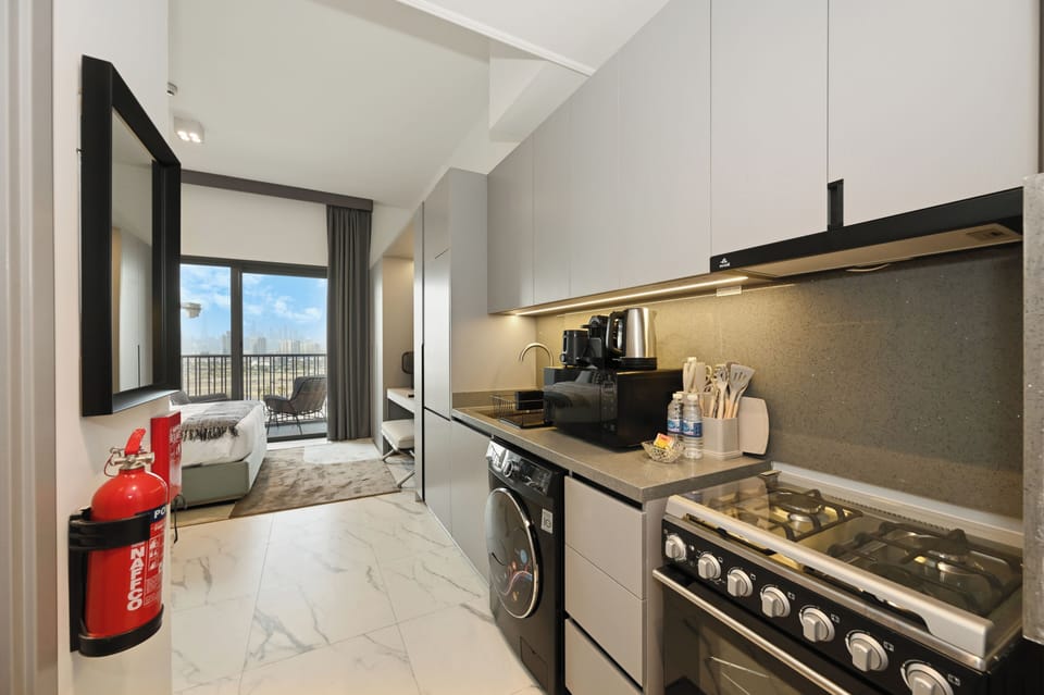 Apartment, Balcony, City View | Private kitchen