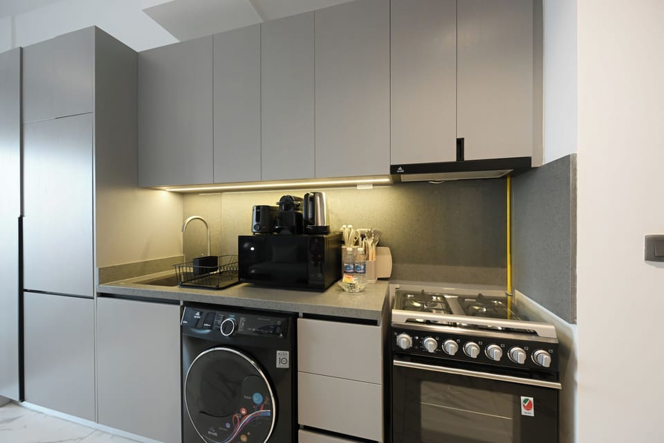 Apartment, Balcony, City View | Private kitchen