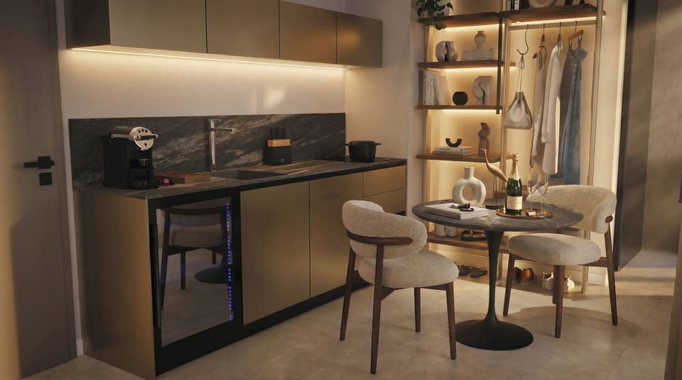 Superior Double Room | Private kitchen | Espresso maker, coffee/tea maker, mini-fridge, electric kettle