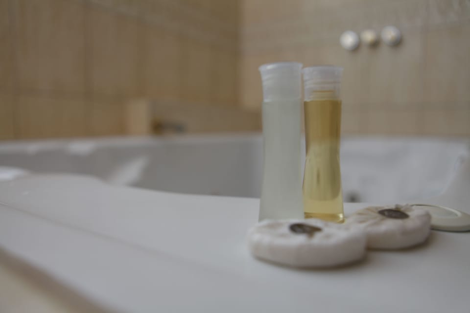 Luxury Suite | Bathroom amenities | Free toiletries, hair dryer, towels