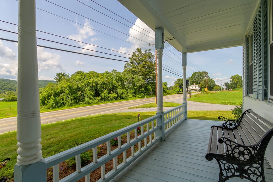 Our front porch has beautiful views of it all