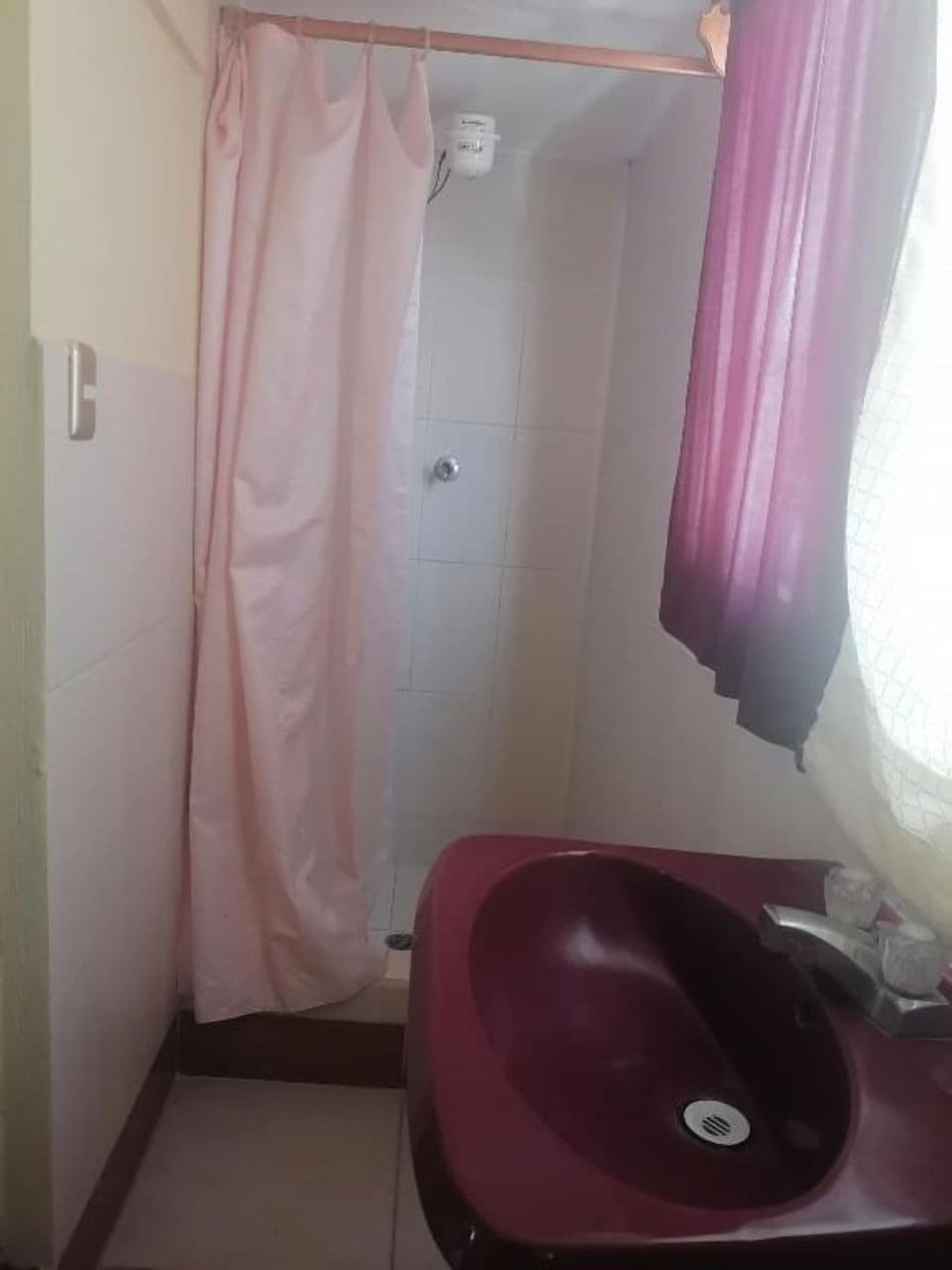 Standard Double Room, 2 Double Beds | Bathroom | Shower, towels, soap, shampoo