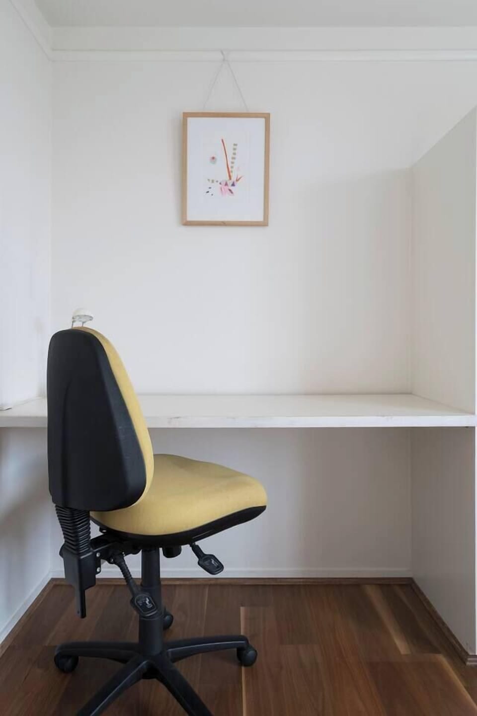 Work remotely at a dedicated desk in the second bedroom, supported by reliable Wi-Fi and plenty of daylight.