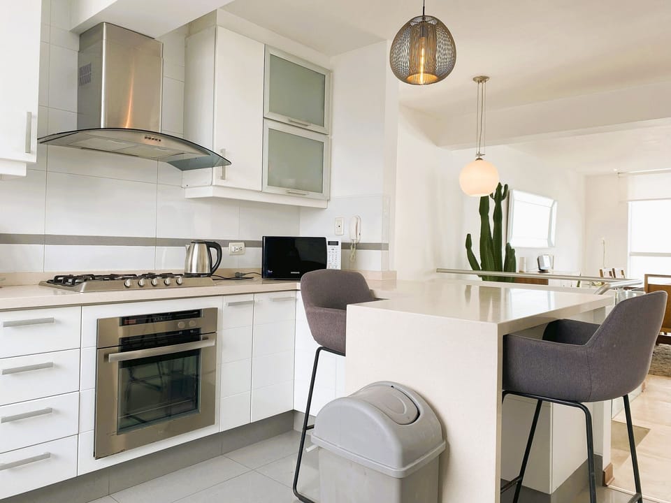 Basic Apartment | Private kitchen | Coffee/tea maker, fridge, microwave, oven