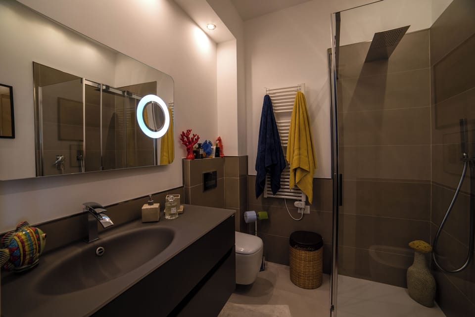 Free toiletries, hair dryer, bidet, towels